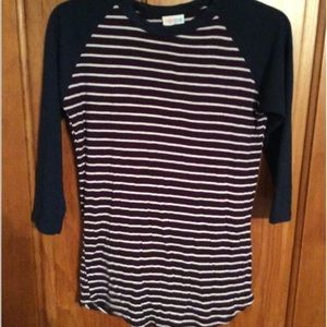 LuLaRoe Randy Stripes Purple White Blue XXS